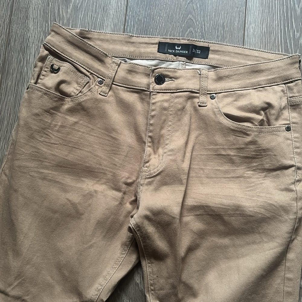 Nick Danger Tan Jeans size 34x32 - Picture 2 of 6